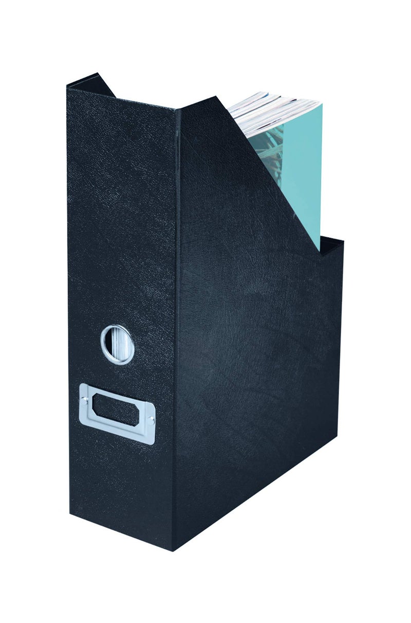Snap-N-Store Fiberboard Magazine File with PVC Laminate, 12.25 x 3.88 x 9.75 Inches, Black (SNS01565) - Image 2